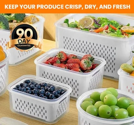 FreshKeep™ Fridge Storage Containers with Removable Colander